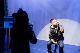 Kid on stage