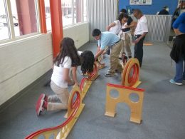 Children Playing with Exhibit at Lancaster Science Factory