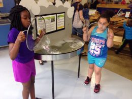 Children Playing with Exhibit at Lancaster Science Factory