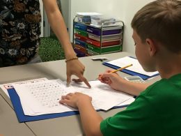 Student Doing Worksheet