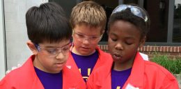 Students Working Outside