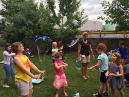 Children Making Bubbles