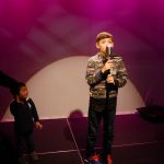 Boy on Rock and Roll Stage