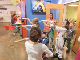 Children Playing With Exhibit
