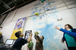 Child Playing With Lancster Science Factory Exhibit